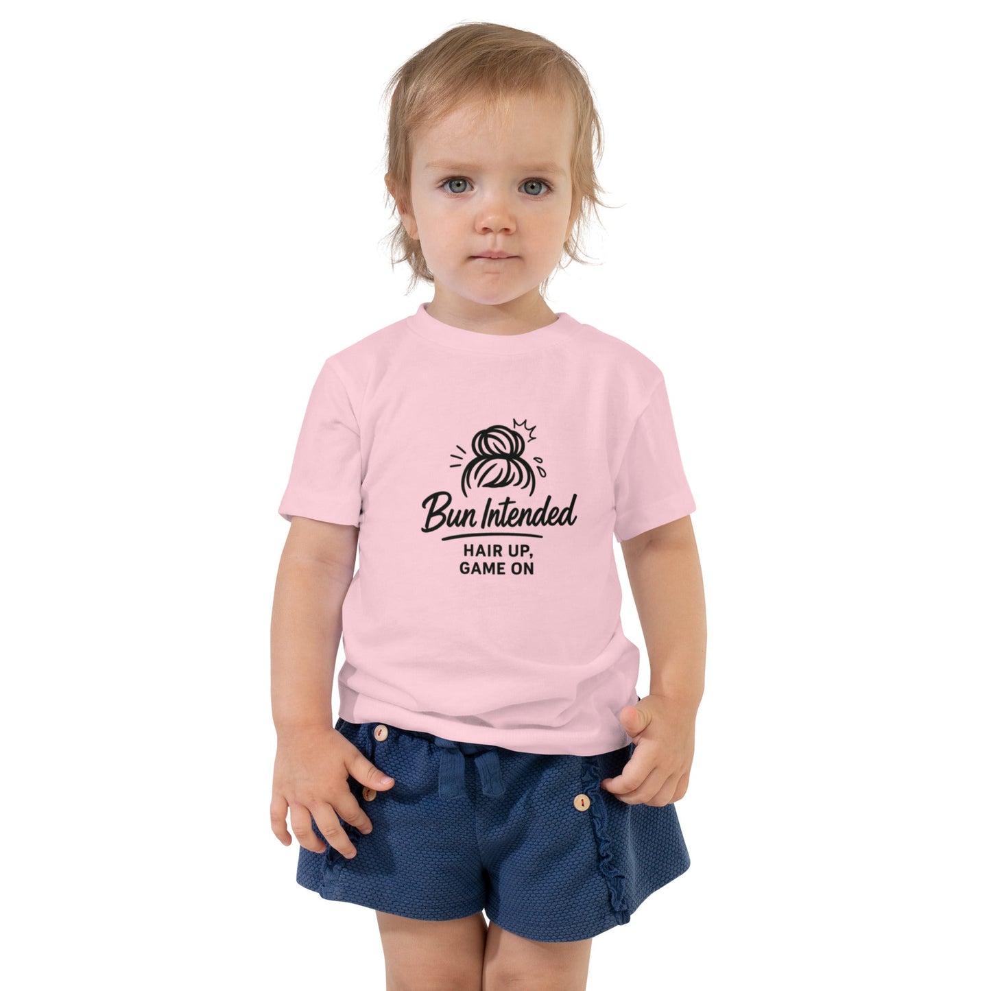Power of Motion 26 TShirt Capsule - Bun Intended Hair up, Game On  Tod Short Sleeve Tee