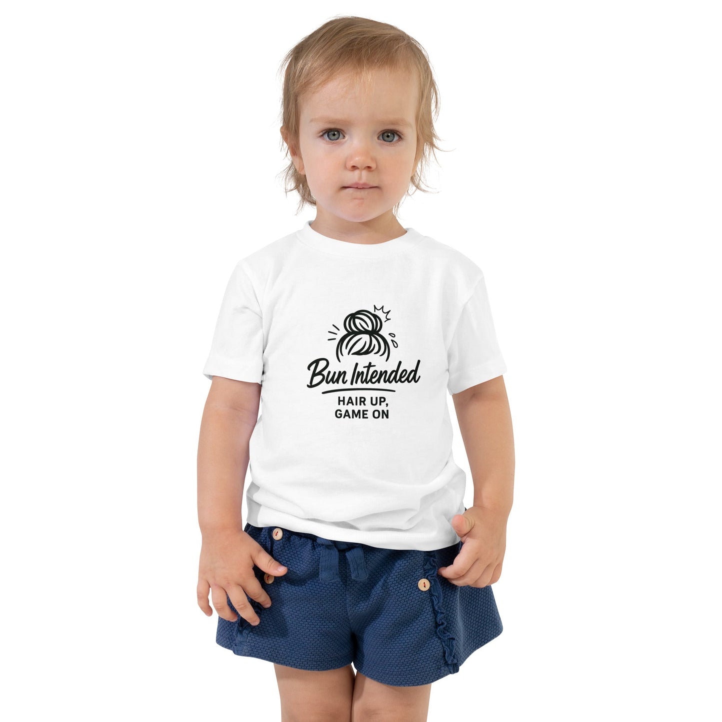 Power of Motion 26 TShirt Capsule - Bun Intended Hair up, Game On  Tod Short Sleeve Tee