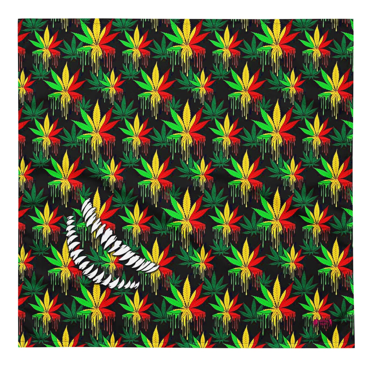 Weed Print 420 Rave Bandana Reversible Face Dust Mask for Music Festivals