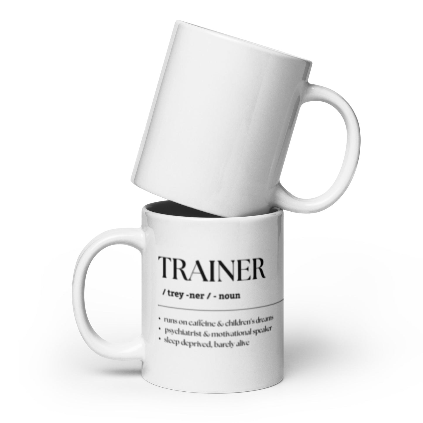 Jumbo White Glossy Mug - 20 oz. - Trainer