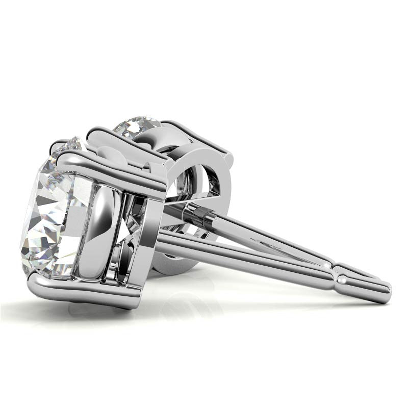 AGI Certified 2.00 CTW Lab Grown Diamond Stud Earrings | G Color VS Clarity