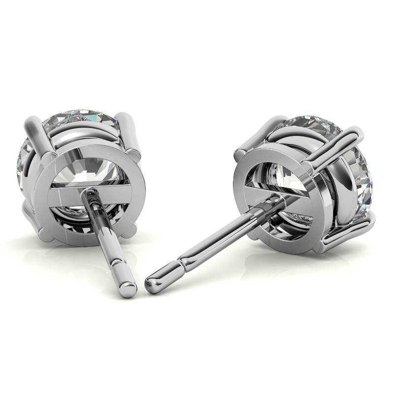 0.50 CTW AGI Certified Lab Grown Diamond (G-VS)  Stud Earrings in Choice Of 14K White or Yellow Gold