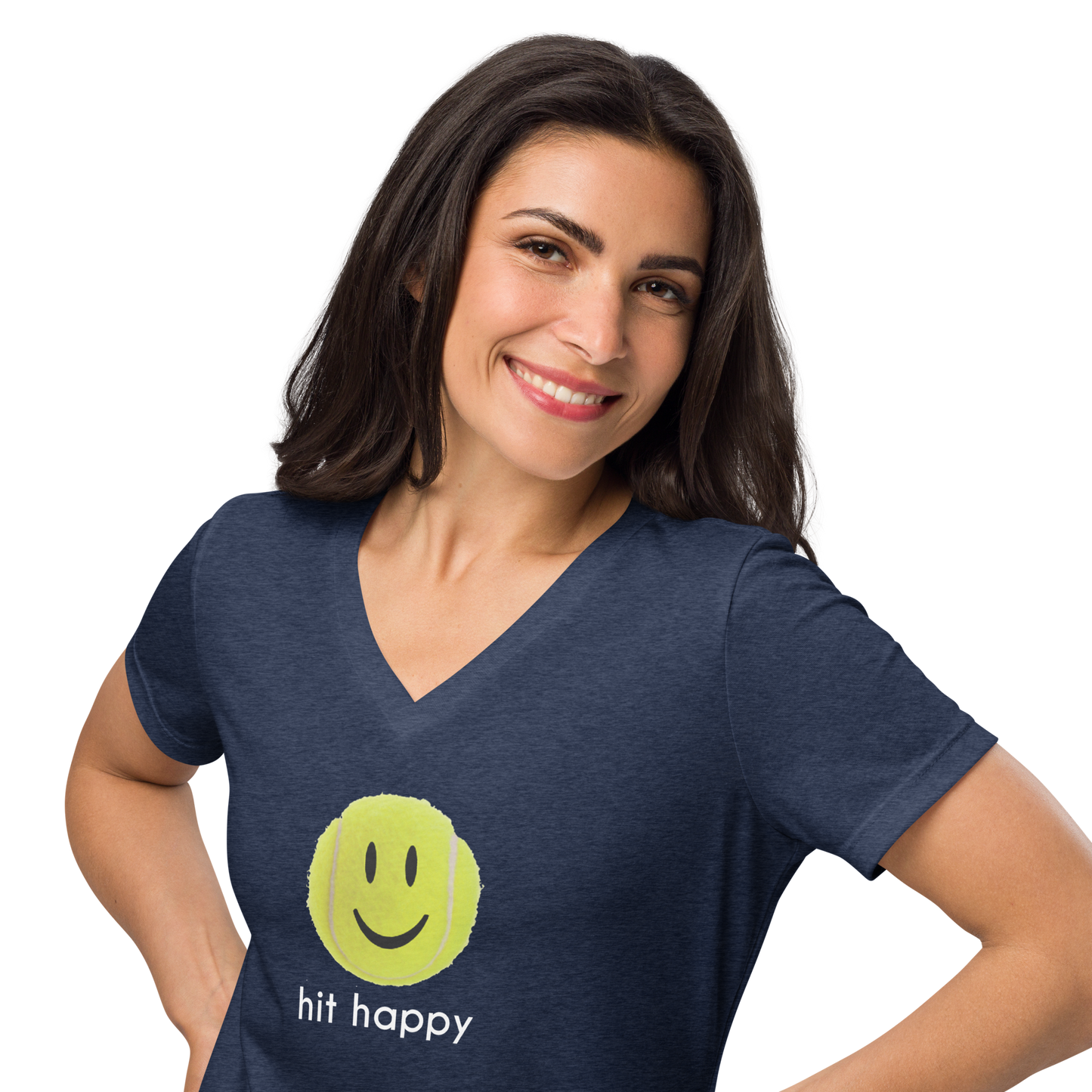 Hit Happy Women’s Relaxed V-Neck T-Shirt