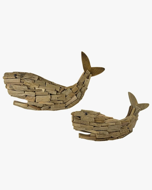 Wooden Whale Wall Art